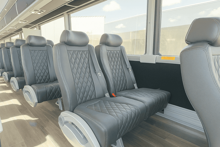 interior of Coach Bus Pomona charter bus